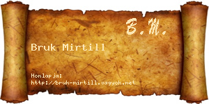 Bruk Mirtill névjegykártya